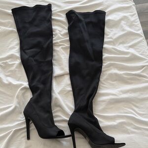 Fashion Nova Chic Black Over-the-Knee Boots
